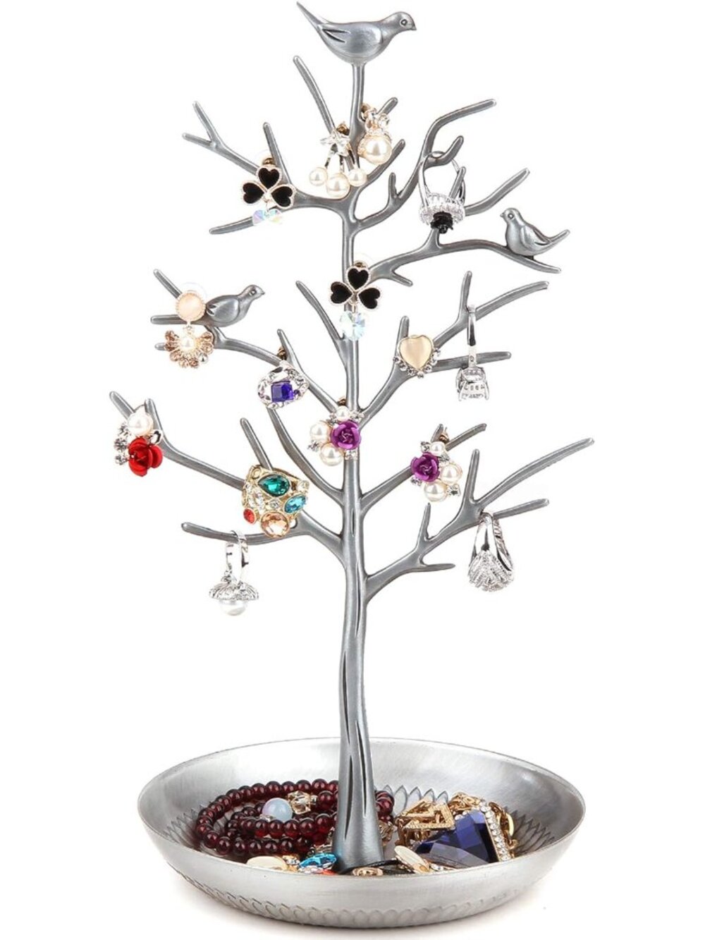 Jewelry Tree Necklace Earring Holder Modern Cute Bird Jewelry Stand for Women Gi
